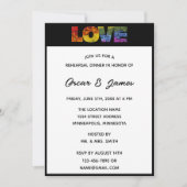 Elegant LOVE letters Pride met de LOVE repetitie Kaart (Voorkant)