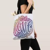 Elegant Love Quote Glitter Sparkle Romance Tote Bag (Dichtbij)