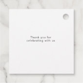 Elegant love script bruiloft foto bedankjes labels (Achterkant)