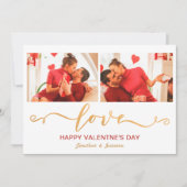 Elegant Love Script Happy Valentine's Day Photo Feestdagenkaart (Voorkant)