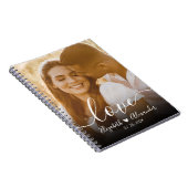 Elegant Love Script Photo Wedding Notitieboek (Rechterzijde)