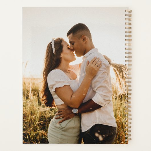 Elegant Love Script Photo Wedding Planner (Achterkant)