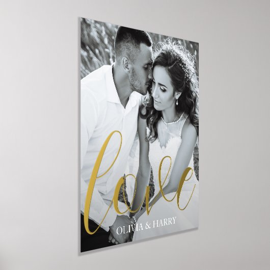 Elegant Love Script Real Folie Print (Laagn)