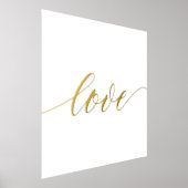 Elegant LOVE SCRIPT Real Gold Folie Afdrukken (Laagn)