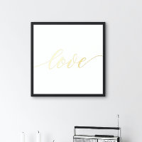 Elegant LOVE SCRIPT Real Gold