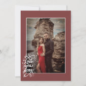 Elegant Love Script Valentijns's Photo Holiday Kaa Bedankkaart (Voorkant)