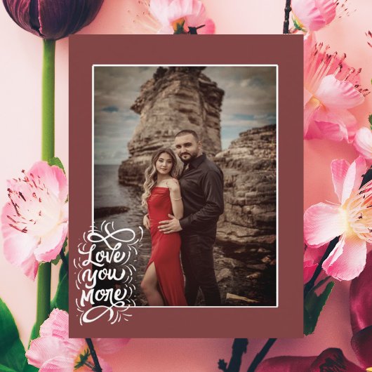 Elegant Love Script Valentijns's Photo Holiday Kaa Bedankkaart