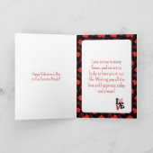 Elegant LOVE Valentijns's Foto & Berichten gevouwe Kaart (Binnen)