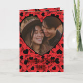 Elegant LOVE Valentijns's Foto & Berichten rood Kaart (Voorkant)