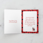 Elegant LOVE Valentijns's Foto & Berichten rood Kaart (Binnen)