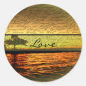 Elegant Love Wedding Stickers (Voorkant)