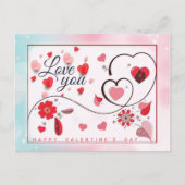 Elegant love you for Valentijnsdag Briefkaart (Voorkant)