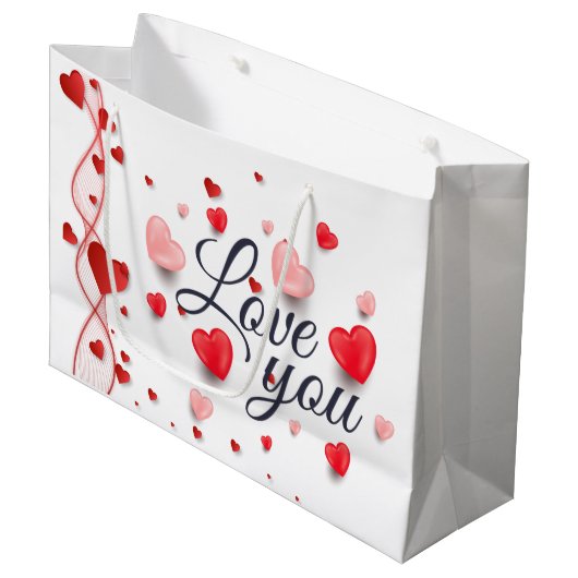 Elegant love you for Valentijnsdag Groot Cadeauzakje (Voorkant Gekanteld)