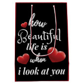 Elegant love you for Valentijnsdag Medium Cadeauzakje (Achterkant)