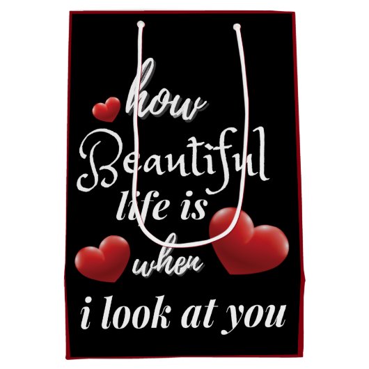 Elegant love you for Valentijnsdag Medium Cadeauzakje (Achterkant)