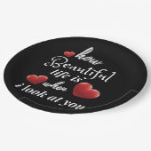 Elegant love you for Valentijnsdag Papieren Bordje (Gekanteld)