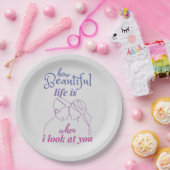 Elegant love you for Valentijnsdag Papieren Bordje (Feest)