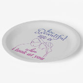 Elegant love you for Valentijnsdag Papieren Bordje (Gekanteld)