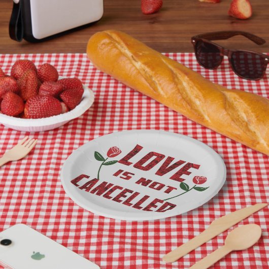 Elegant love you for Valentijnsdag Papieren Bordje (Picknick)