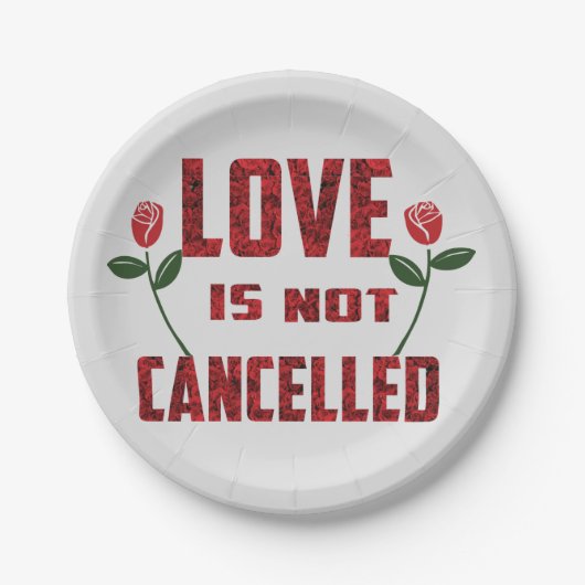 Elegant love you for Valentijnsdag Papieren Bordje (Voorkant)