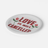 Elegant love you for Valentijnsdag Papieren Bordje (Gekanteld)