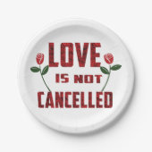 Elegant love you for Valentijnsdag Papieren Bordje (Voorkant)