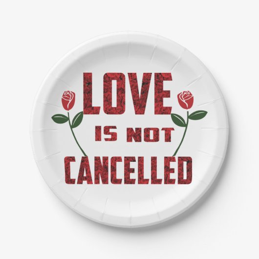 Elegant love you for Valentijnsdag Papieren Bordje (Voorkant)