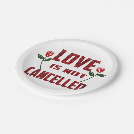 Elegant love you for Valentijnsdag Papieren Bordje (Gekanteld)