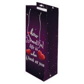 Elegant love you for Valentijnsdag Wijn Cadeautas (Voorkant Gekanteld)