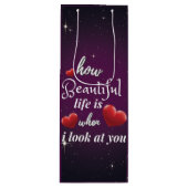 Elegant love you for Valentijnsdag Wijn Cadeautas (Voorkant)