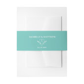 Elegant Lovebirds Invitation Belly Band Uitnodigingen Wikkel (Voorkant Voorbeeld)