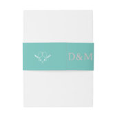 Elegant Lovebirds Invitation Belly Band Uitnodigingen Wikkel (Achterkant Voorbeeld)