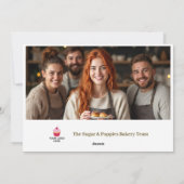 Elegant & Lovely Christmas Cake 2 Photos Business Feestdagenkaart (Achterkant)