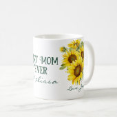 Elegant Lovely Rustic Sunflower Best Mama ooit Koffiemok (Voorkant rechts)