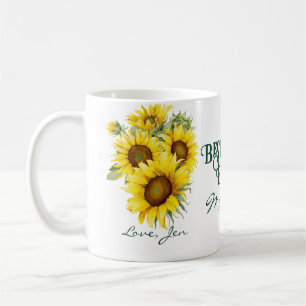 Elegant Lovely Rustic Sunflower Best Mama ooit Koffiemok