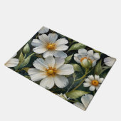 Elegant Lovely White Flowers Watercolor Chic Deurmat (Schuin)