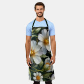 Elegant Lovely White Flowers Watercolor Chic Schort (Gedragen)