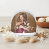 Elegant Loving Memory Cat Pet Name Photo Memorial Sneeuwbol