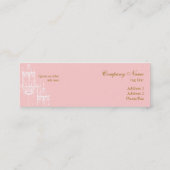 Elegant -luchters voor het stellen van profielen mini visitekaartje (Achterkant)