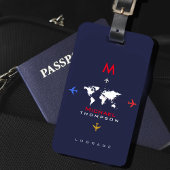 elegant luggagetag met naam bagagelabel