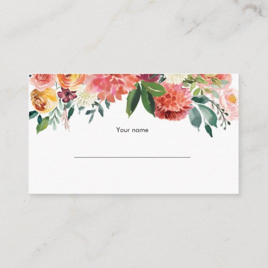 Elegant Luier Raffle ticket | HERFST Informatiekaartje (Achterkant)