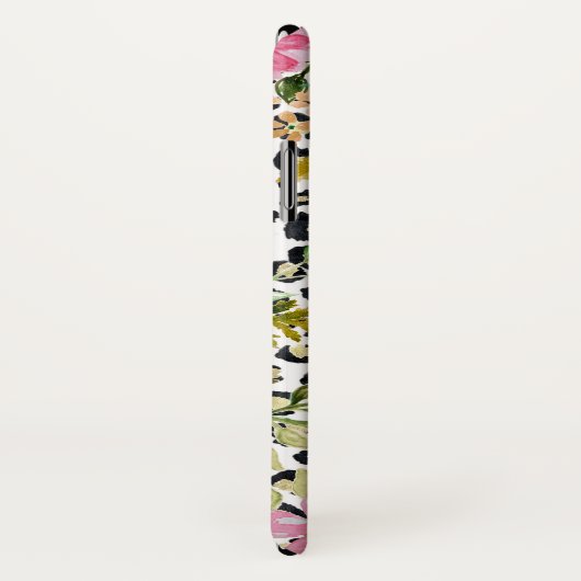 Elegant luipaard Afdrukken en Floral Design Case-Mate iPhone Case (Achterkant / rechts)