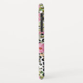 Elegant luipaard Afdrukken en Floral Design Case-Mate iPhone Case (Achterkant/links)
