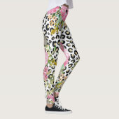 Elegant luipaard Afdrukken en Floral Design Leggings (Rechts)