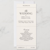 Elegant Luksus Vintage Klassiek Huwelijksprogramma (Voorkant)