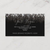 Elegant Luminous Platinum Silver Glitter Trendy Visitekaartje (Achterkant)