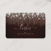 Elegant Luminous Roos Gold Glitter Lashes Artist Visitekaartje (Voorkant)