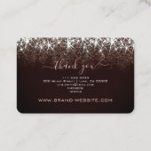 Elegant Luminous Roos Gold Glitter Lashes Artist Visitekaartje (Achterkant)