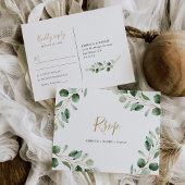 Elegant Lush Eucalyptus Greenery Rsvp Briefkaart