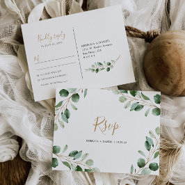 Elegant Lush Eucalyptus Greenery Rsvp Briefkaart